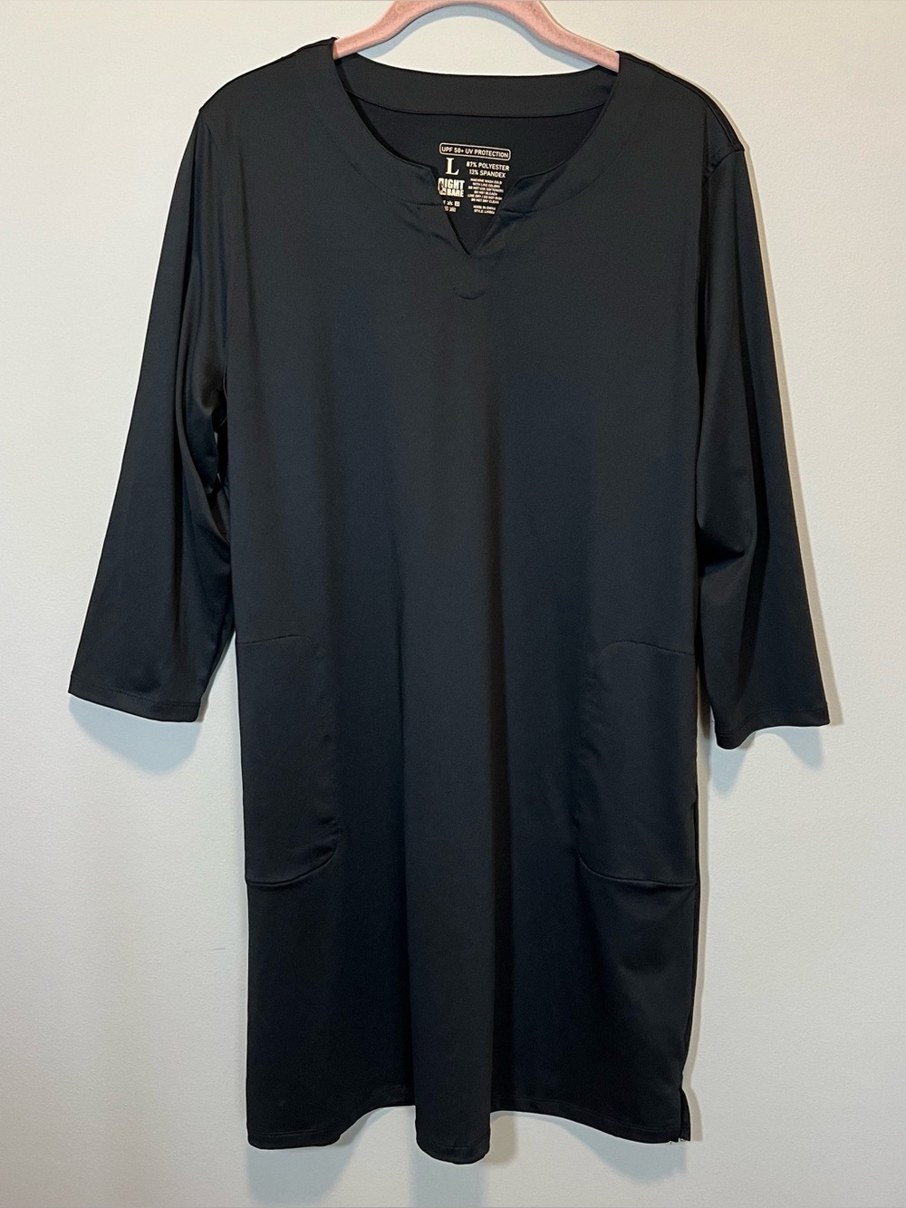 Light Bare UPF 50 UV Protection‎ Dress Athletic Black Large
